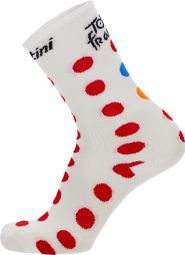 Santini Tour de France-sokken, wit/rood