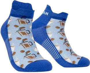 Calcetines Nathan Fuel Speed Tab Vapor Coffee Azul