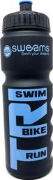 Bidon SWEAMS TRI Swim Bike Run - Black Matt BLUE - 750ml