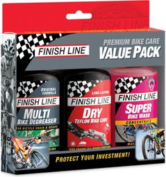 FINISH LINE Combo Premium Fahrradpflege Wert 3x120ml