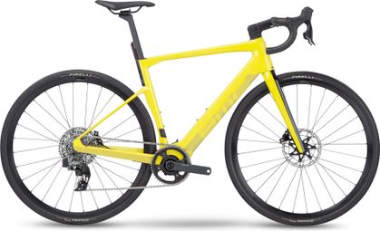 BMC Roadmachine 01 AMP X Two Bicicleta eléctrica de carretera Sram Rival XPLR eTap AXS 12S 360 Wh 700 mm Amarillo Lima 2023