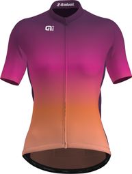 Maillot Manches Courtes Femme Alé Asphalt Violet/Orange