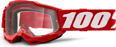 100% ACCURI 2 Kids Goggle | Red | Clear Lenses