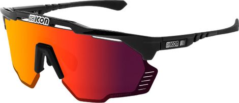 Lunettes Scicon Aeroshade Kunken Noir Brillant / Rouge Miroir