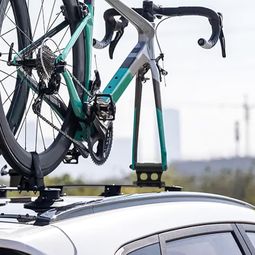 Porte-vélo à blocage de fourche avant/arrière RideRace pour toit de voiture ou rangement fixe à domicile