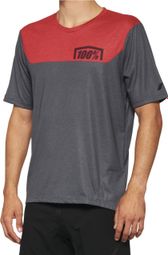 Langarmtrikot 100% Airmatic Charcoal / Racer Red