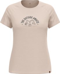 Women's Oldo Ride 365 Performance Wool 130 Beige Technical T-shirt