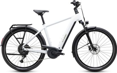 Cube Touring Hybrid One 600 Electric E-Bike, Shimano Cues 11-speed, 600 Wh Bosch, 75 Nm, 700 mm, Metallic White/Chrome, 2027