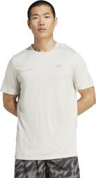 Adidas Performance Own The Run Melange Short Sleeve Jersey White Men