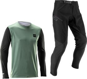 Leatt Gravity 1.0 lange mouwen jersey en broek set groen
