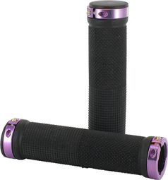 SB3 Paar KHEOPS Lock On Grips Zwart Violet