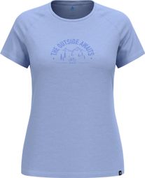 Technisch dames T-shirt Oldo Ride 365 Performance Wol 130 Lichtblauw