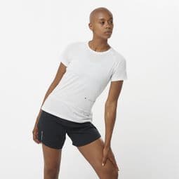 Salomon Cross Run Kurzarm T-Shirt Weiß Damen
