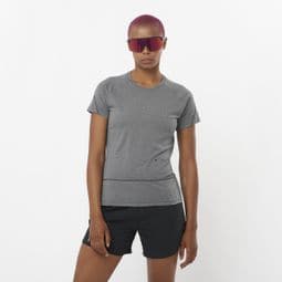 T-shirt manches courtes Salomon Cross Run Gris Femme