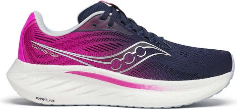 Chaussures Running Saucony Ride 18 Bleu/Rose Femme