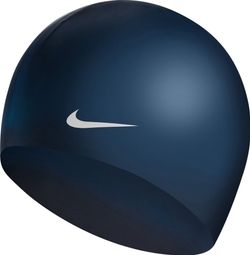 Nike Swim Gorro de natación de entrenamiento de silicona sólida azul oscuro