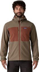 Sudadera con capucha Patagonia R2 TechFace Hombre Polar Marrón