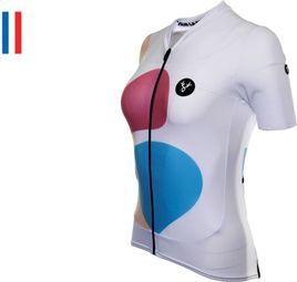 Maillot Manches Courtes Femme LeBram Testanier Blanc Coupe Ajustée