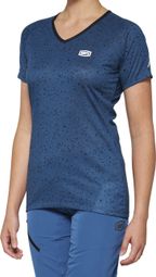 Maillot Manches Courtes 100% Airmatic Femme Bleu / Noir 