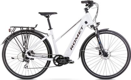 Vélo Trekking Electrique 28  Femme - ROMET - Ert 201 - BLANC