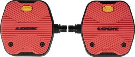 Look geo city grip flat pedals red