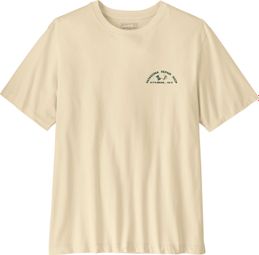 Maglietta a maniche corte Patagonia Repair Shop beige da uomo