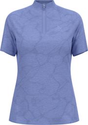 Polo Femme Odlo Ascent Chill-Tec Bleu