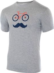 T-Shirt Manches Courtes Rubb'r Moustache Gris