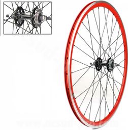 ROUE ARRIERE VELOX 700C FIXIE ROUGE ALU MOYEU FLIP FLOP