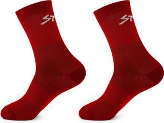 Pack of 2 Pairs Spiuk Anatomic Red Socks