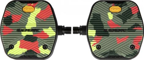 Pair of Flat Look Geo City Grip Pedals Camo