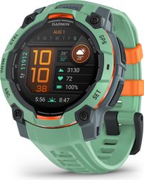 Montre GPS Garmin Instinct 3 AMOLED - 45 mm Vert Neotropic avec Bracelet en Silicone Vert Neotropic