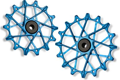 Paar Garbaruk Derailleurwieltjes voor Sram GX/XO/XX Eagle 12v Blauw