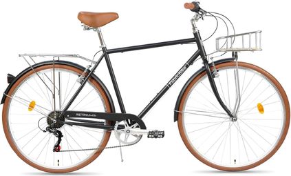 Southken - Vélo de Ville 28   Classique  Panier  Selle Confort  7 vitesses.