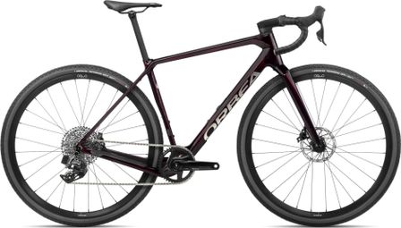 Orbea Terra M31eTEAM 1X Gravel Bike Sram Rival XPLR eTap AXS 12S 700 mm Wine Red Carbon View 2024