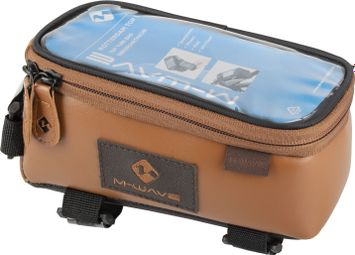 M-WAVE Rotterdam Top XL LE Sacoche de tube supérieur pour smartphone Marron