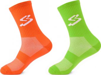 Lot de 2 Paires Chaussettes Spiuk Top Ten Multicouleur