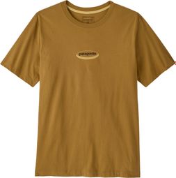 Patagonia Herren-T-Shirt mit kurzen Ärmeln, braun, mit ovalem Logo '95