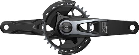 Pédalier Sram X0 T-Type Eagle PowerMeter DUB Wide 32 Dents 12V Guards Noir (Sans Boitier)