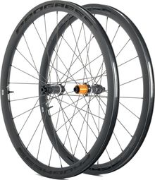 Paire de roues Progress AERO Disc Noir | 12x100/12x142 mm | Center Lock | Campagnolo N3W