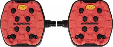 Paar Look Trail Grip Flat Pedals Red