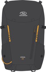 Sac à dos Highlander Vega Rucksack Graphite pour hommes 25 litres - Gris