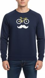 Rubb'r Moustache Sweat Blue