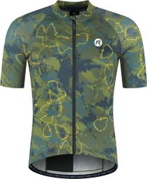 Maillot Manches Courtes Vélo Rogelli Essential Graphic II Vert/Bleu/Moutarde Homme