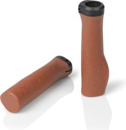 Paire de Grips XLC GR-G27 ErgoSport 138 mm Marron