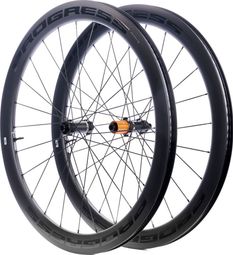 Paire de roues Progress A-Prime Disc Boyau Noir | 12x100/12x142 mm | Center Lock | Campagnolo N3W