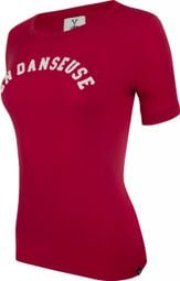 LeBram Women's Short Sleeve T-Shirt En Danseuse Red Winery