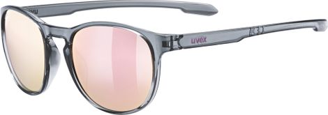 Uvex LGL 53-bril, rookkleurig/roze spiegelglas