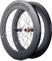 Paire de roues Progress Space Disc Noir | 12x100/12x142 mm | Center Lock | Campagnolo N3W