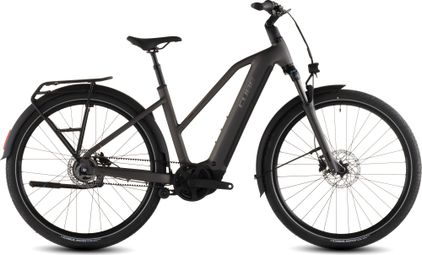 Bicicleta eléctrica de trekking Cube Touring Hybrid Comfort SLX 800 Trapeze, con cambio Shimano Nexus 5S, transmisión por correa, batería de 800 Wh, 700 mm, color gris carbón, 2026